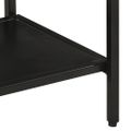 vidaXL Konzolový stolík 90x30x75 cm surové mangovníkové drevo a železo