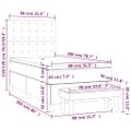 vidaXL Posteľný rám boxsping s matracom tmavosivý 80x200 cm látka
