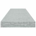 vidaXL Plávajúce nástenné police 4 ks betónové sivé 80x23,5x3,8 cm MDF