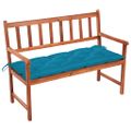 vidaXL Záhradná lavička s podložkou 120 cm akáciový masív