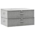vidaXL Úložné boxy 2 ks látkové 70x40x18 cm sivé