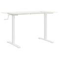 vidaXL Rám stola na státie biely (94-135)x60x(70-114) cm oceľ