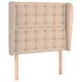 vidaXL Čelo postele so záhybmi kapučínové 83x23x118/128 cm umelá koža