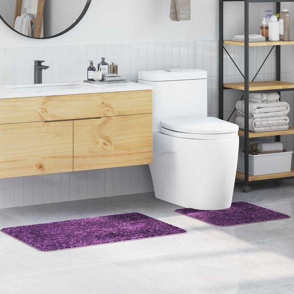 vidaXL Sada protišmykových kúpeľňových predložiek 2 pcs Fialová PP