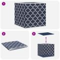vidaXL skladacie úložné boxy 4 ks Modrá 32x32x32 cm Netkaná textília