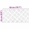 vidaXL Schodový rošt 2 ks 50 x 25 cm Strieborná Hliník Obdĺžnikový