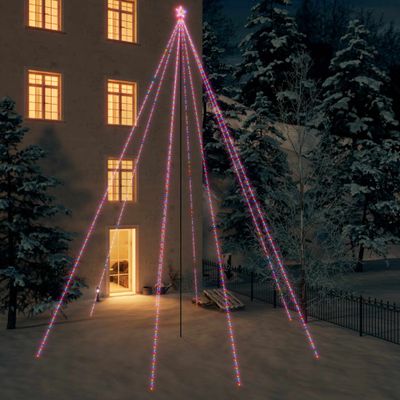 vidaXL LED vianočný stromček interiér exteriér 1300 LED farebné 8 m
