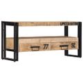 vidaXL TV skrinka 100x30x45 cm, mangový masív
