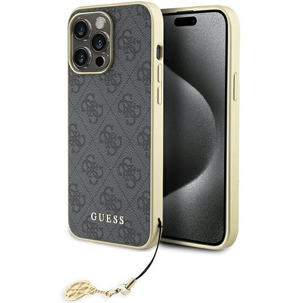 Puzdro Guess pre iPhone 15 Pro Max 6,7" GUHCP15XGF4GGR sivá HC PU 4G Charm