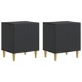 vidaXL Nočný stolík 2 ks Čierna 43 x 34,5 x 50 cm Kompozitné drevo