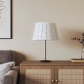 vidaXL Tienidlo na lampu biele Ø38x23 cm prútené