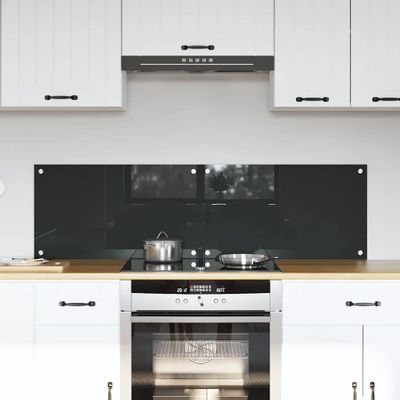 vidaXL Kuchynský obklad 2 pcs Tmavo šedá 70 x 40 cm tvrdené sklo