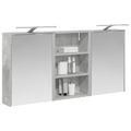 vidaXL Set kabinetov do kúpeľne 3 ks 126 x 16 x 62.5 cm