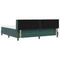 vidaXL Posteľ s pružinovým rámom Tmavozelená 200 x 200 cm Zamat