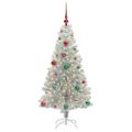 vidaXL Vianočný stromček Strieborná 150 cm PET