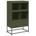 vidaXL Vysoká skrinka olivovozelená 68x39x111,5 cm oceľ