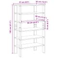 vidaXL Regál na topánky dub artisan 61x32x105 cm kompozitné drevo
