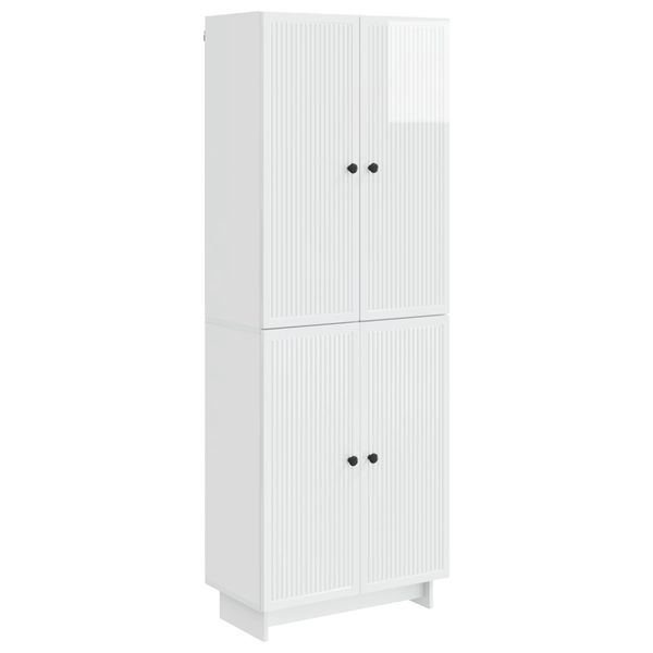 vidaXL Sada skríň 2 pcs Biela s vysokým leskom 66 x 34,5 x 90 cm