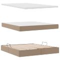 vidaXL Postel s úložným prostorem a matrací Kapučínová 160 x 200 cm
