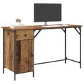vidaXL Počítačový stôl Staré drevo 131 x 48 x 75 cm Kompozitné drevo