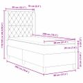 vidaXL Posteľ s pružinovým rámom Tmavo šedá 80 x 200 cm Zamat