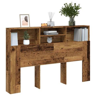 vidaXL Skrinka na čelo postele staré drevo 160x19x103,5 cm komp. drevo