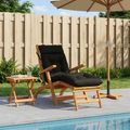 vidaXL Vankúš na ležadlo VIANEN 100% polyester Čierna 200 x 60 x 8 cm