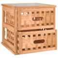 vidaXL Nočné stolíky 34x34x34 cm orechový masív