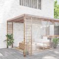 vidaXL Priehľadná plachta s okami 8x8 m PVC