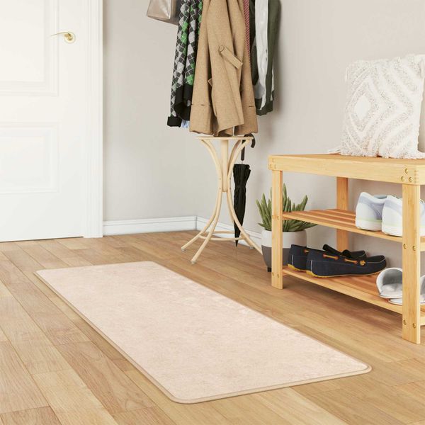 vidaXL Behúň Jednofarebný MARSA Krémová 50 x 100 cm Polyester a PVC