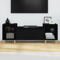 vidaXL TV skrinka čierna 160x35x55 cm spracované drevo