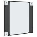 vidaXL Nástenné zrkadlo čierne 60x60 cm štvorcové železné