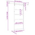 vidaXL Posuvné dvere 80 x 208 cm Borovicový masív Prírodná