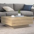 vidaXL Konferenčný stolík dub sonoma 80x80x31 cm drevotrieska