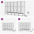 vidaXL Záhradný kvetináč 5 ks Sivá 120 x 120 x 126 cm PP