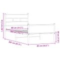 vidaXL Posteľný rám bez matraca hnedý dub 80x200 cm kompozitné drevo