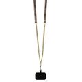 Guess puzdro pre iPhone 16 Pro 6,3" GUHCP16LP4TDSCPW Leather Metal Logo Strass Crossbody hnedé