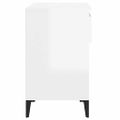 vidaXL Botník lesklý biely 70x36x60 cm spracované drevo