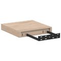 vidaXL Plávajúce police 4 ks 23x23,5x4 cm, kompozitné drevo