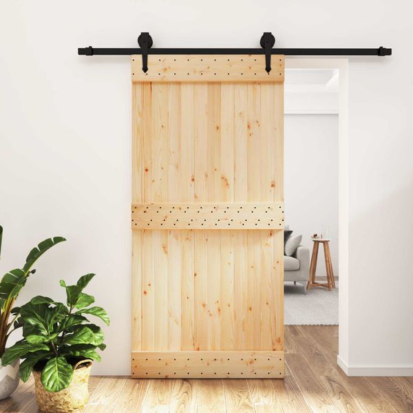 vidaXL Posuvné dvere Prírodná a čierna 100 x 210 cm