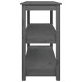 vidaXL Konzolový stolík sivý 110x40x74 cm masívne borovicové drevo