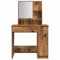 vidaXL toaletný stolík so zrkadlom Old Wood 86,5x35x136 cm