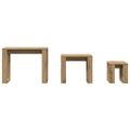 vidaXL Zasúvacie stolíky 3 ks dub artisan kompozitné drevo