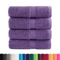 vidaXL Prémiové uteráky pre hostí SOLUND 4 ks fialové 30x50 cm 600 g/m²