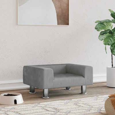 vidaXL Pelech pre psa bledosivý 50x40x26,5 cm zamat
