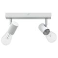 vidaXL Stropné bodové svetlo so bodmi Biela 26 x 6,5 x 11,5 cm Kov