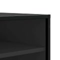 vidaXL Lavica na topánky čierna 84x40x53,5 cm kompozitné drevo+kov