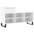 vidaXL Botník biely 102x36x60 cm spracované drevo
