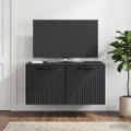 vidaXL Nástenná TV skrinka Čierna 59,5 x 41 x 30 cm Kompozitné drevo