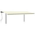 vidaXL Súprava markízových stĺpikov antracitová 600x245 cm železo
